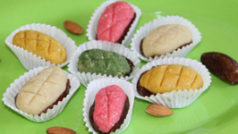 Almond Stuffed Dates - Vegan - Badam Khajur Recipe