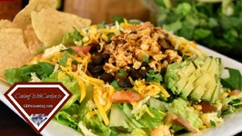 Mexican Roasted Cauliflower And Black Bean Taco Salad Recipe / How To Make Oven Fried Taco Shells