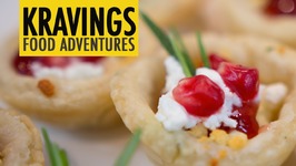 Goat Cheese With Rosemary And Pomegranate Tarts - 12 Days Of Christmas
