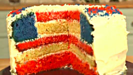 House of Cards Hidden American Flag Cake