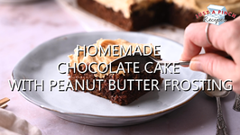 Homemade Chocolate Cake With Peanut Butter Frosting