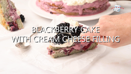 Blackberry Cake with Cream Cheese Filling