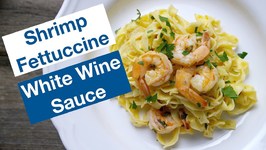 Divine Shrimp Fettuccine In White Wine Sauce - Pasta Con I Gamberi