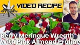Berry Meringue Wreath With Pink Almond Praline