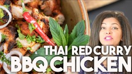 Thai Red Curry BBQ Chicken - 4 ingredient Grill, Pan or Oven recipe