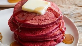 Red Beet Pancakes - Festive Breakfast Recipe