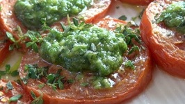 Pesto And Parmesan Roasted Tomatoes