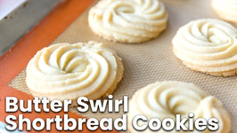 Butter Swirl Shortbread Cookies - Christmas and Holiday Baking