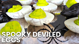Halloween Appetizer-Spooky Deviled Eggs