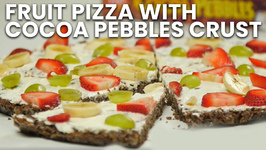Fruit Pizza With Cocoa Pebbles Crust