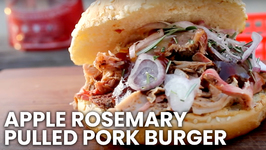 Apple Rosemary Pulled Pork Burger