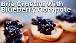 Brie Crostini With Blueberry Compote