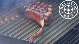 Smoked Then Seared Giant Tomahawk Ribeye / How To Cook a Cowboy Cut Steak
