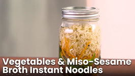 Vegetables and Miso-Sesame Broth Instant Noodles