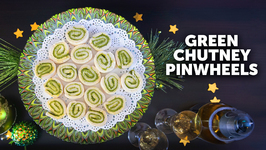 Green Chutney Pinwheels - Appetizer, Canape