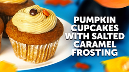 Pumpkin Cupcakes with Salted Caramel Frosting
