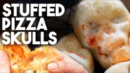 I Made These Stuffed Pizza Skulls For Dia De Los Muertos / Day Of The Dead Halloween