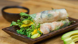 Avocado And Shrimp Spring Roll