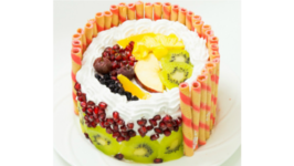 Eggless Fresh Fruit Cake - Fruit Pastry Recipe - Pressure Cooker Cake - Eggless Baking Without Oven