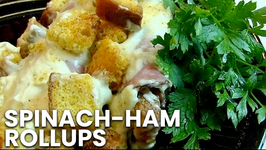Spinach-Ham Rollups