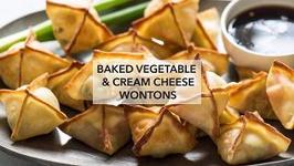 Baked Vegetable & Cream Cheese Wontons