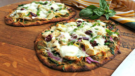 Pizza - Artichoke, Chicken And Pesto Naan Pizza