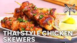 Thai Style Chicken Skewers -  6 Ingredients - 15 minute recipe