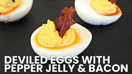 Appetizer Recipe: Deviled Eggs With Pepper Jelly And Bacon