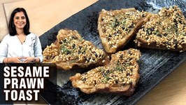 Prawn Toast Recipe - How To Make Sesame Prawn Toast - Shrimp Toast - Prawns Recipe By Tarika Singh