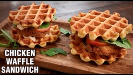 Chicken Waffle Sandwich / How To Make Fried Chicken Waffle Sandwich / Sandwich Recipe By Tarika