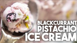 Blackcurrant And Pistachio Ice Cream