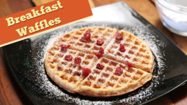 Eggless Breakfast Wholewheat Waffles / Easy Breakfast / Snack Recipe / Divine Taste With Anushruti