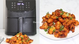 No Fry Gobi (Cauliflower) Manchurian Video Recipe With Cosori Air Fryer XL