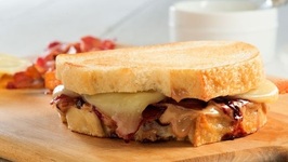 90 Second Peanut Butter And Jelly Grilled Cheese With Bacon
