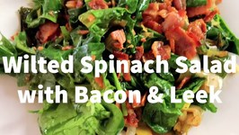 Wilted Spinach Salad Recipe With Bacon / Stay At Home Recipes / Hot Bacon Dressing