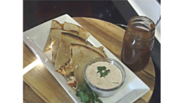 Smoked Chicken Quesadilla on the Grill Dome - A Diner's, Drive-in's, and Dives Inspired Dish