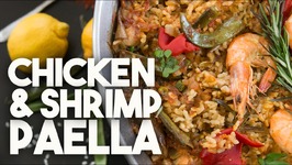 PAELLA - Chicken & Shrimp with SAFFRON & BOMBA rice