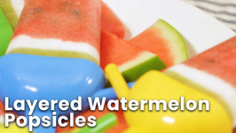 Layered Watermelon Popsicles