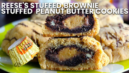 How To Make Reese's Stuffed, Brownie Stuffed Peanut Butter Cookies