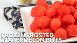 Frozen Frosted Watermelon Bites