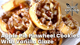 Apple Pie Pinwheel Cookies With Vanilla Glaze