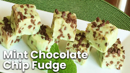 Mint Chocolate Chip Fudge - St. Patrick's Day Recipe by Bhavna