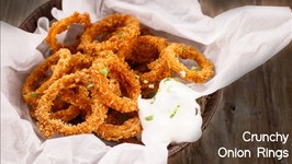 How To Make Crunchy Onion Rings - Eggless Recipe