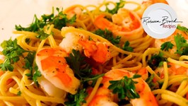Garlic Shrimp Spaghetti - Classic Aglio E Olio Recipe With Shrimp