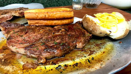 Sizzling Steak With Fresh Compound Butter - Steak Bed Review