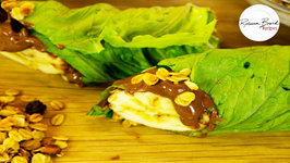 Healthy School Lunch Ideas - Lettuce Hazelnut Spread Banana Wrap