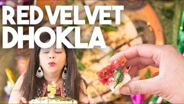 Red Velvet Dhokla - Savory Semolina Cake