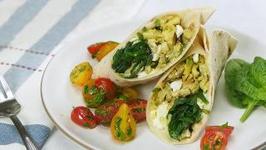 Feta And Spinach Breakfast Wraps
