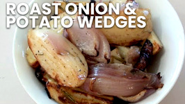 Roast Onion And Potato Wedges