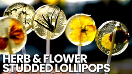 Herb And Flower Studded Lollipops
